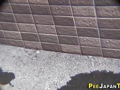 Naughty asian pissing