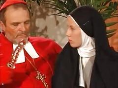 Young nun Justine gets tight holes fucked by monk